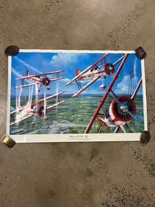 Vintage Red Baron Frozen Pizza Double Sided Poster (2ftx3ft)