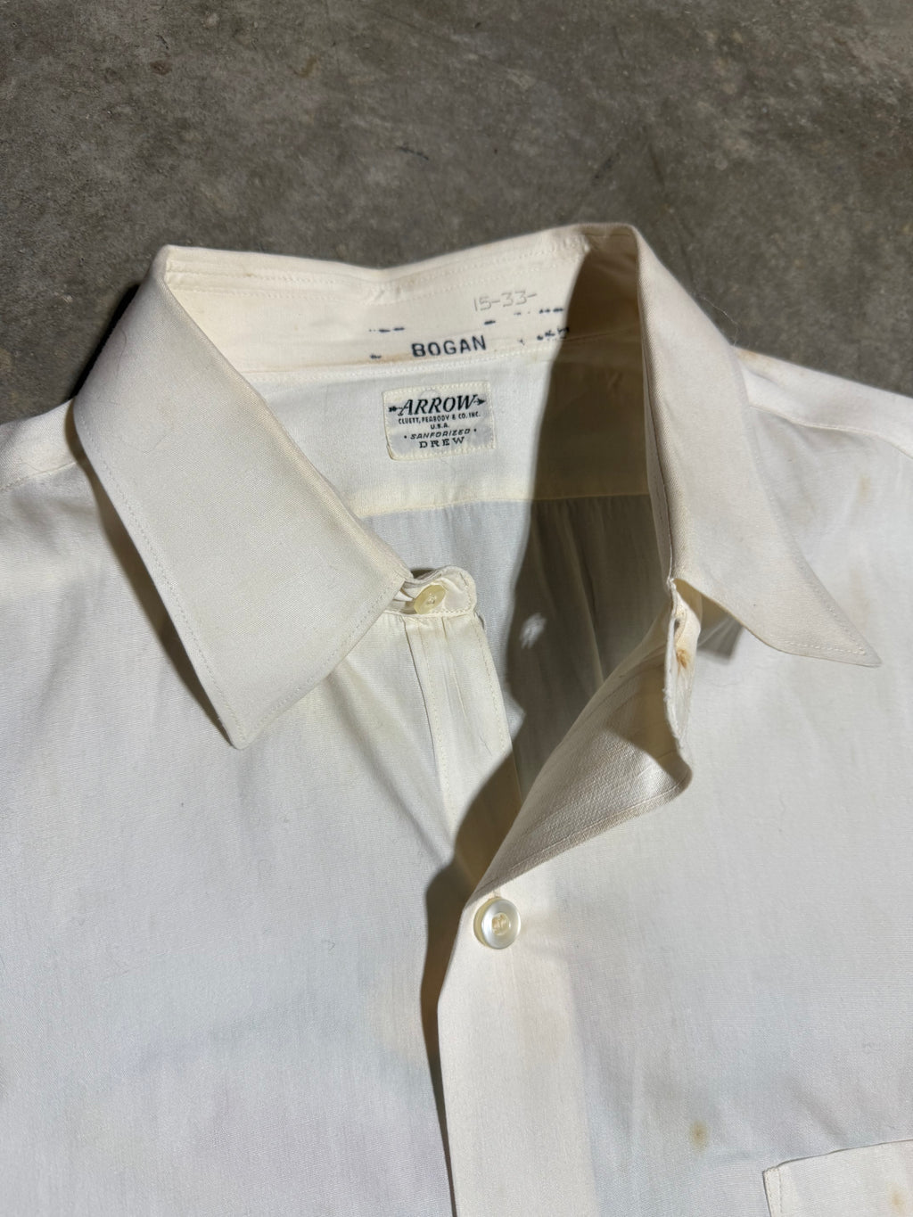 Vintage Distressed 70s Shriners Embroidered Arrow Button Up Shirt (M/L)