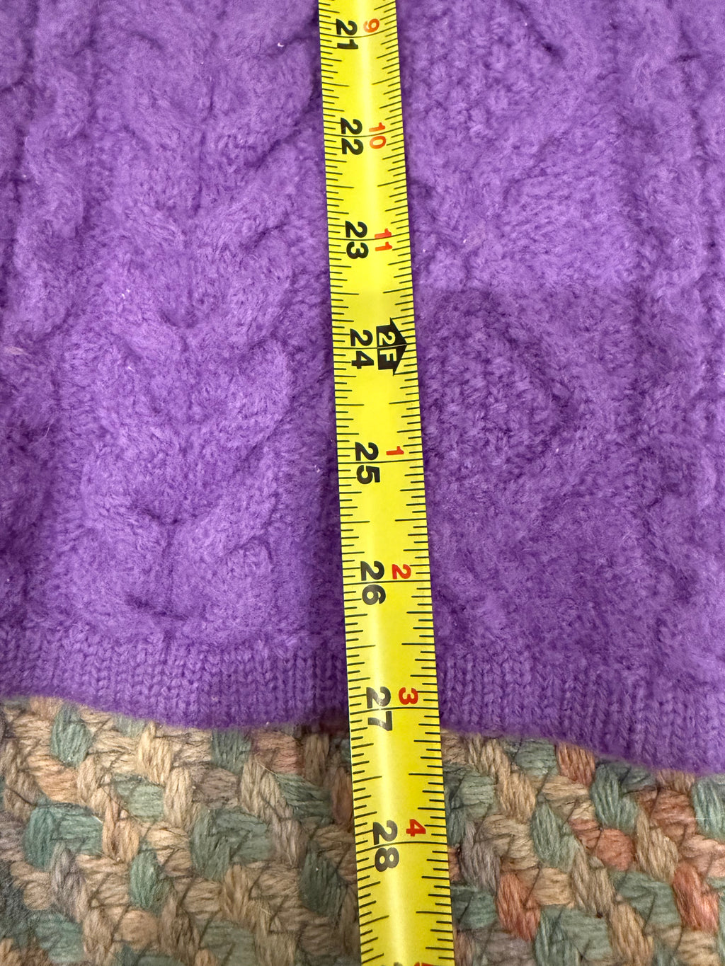 Vintage Purple Merino Wool Knit Sweater (WXL)
