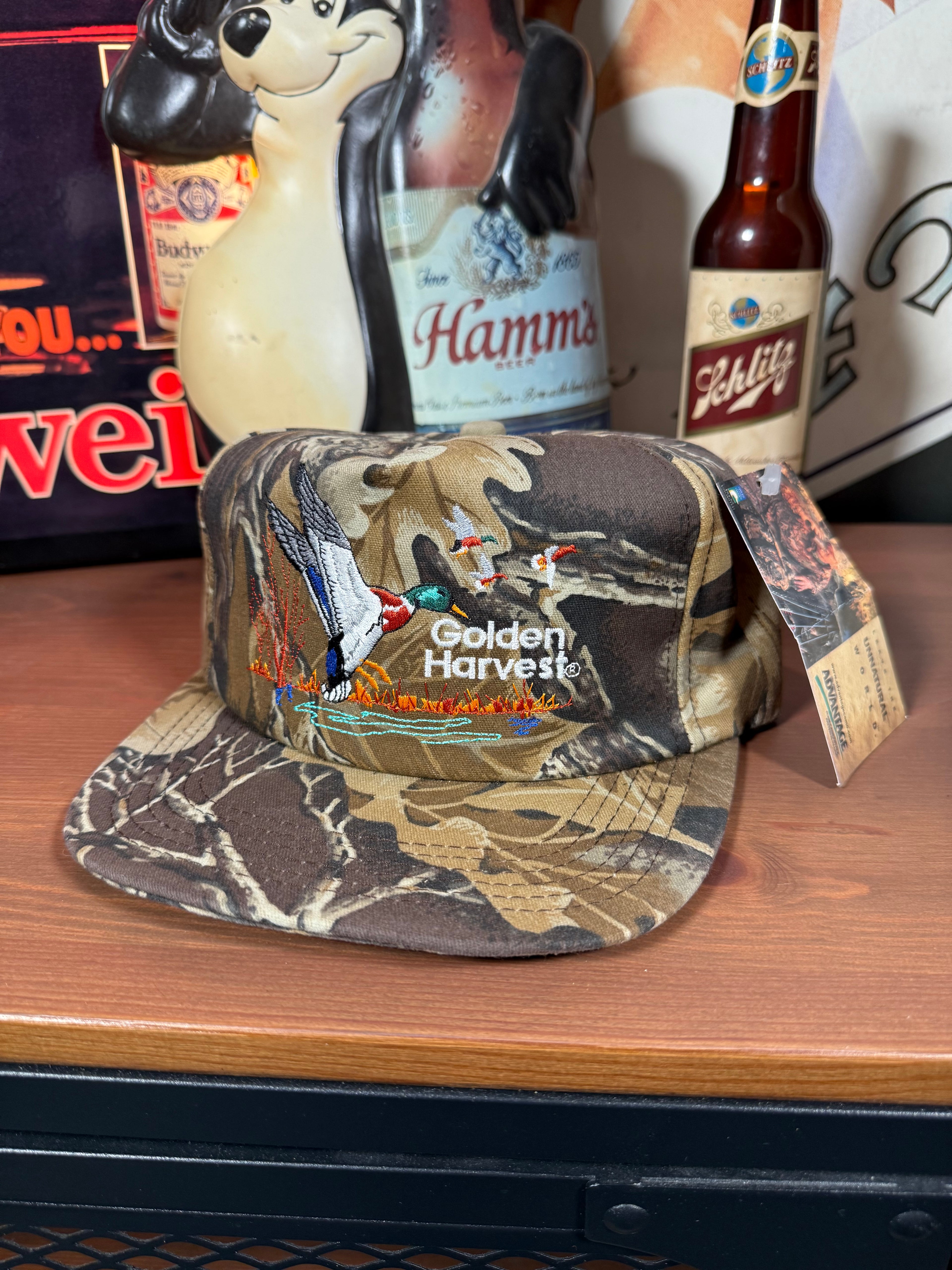 Vintage Golden Harvest Seed Duck Camo K Products Hat