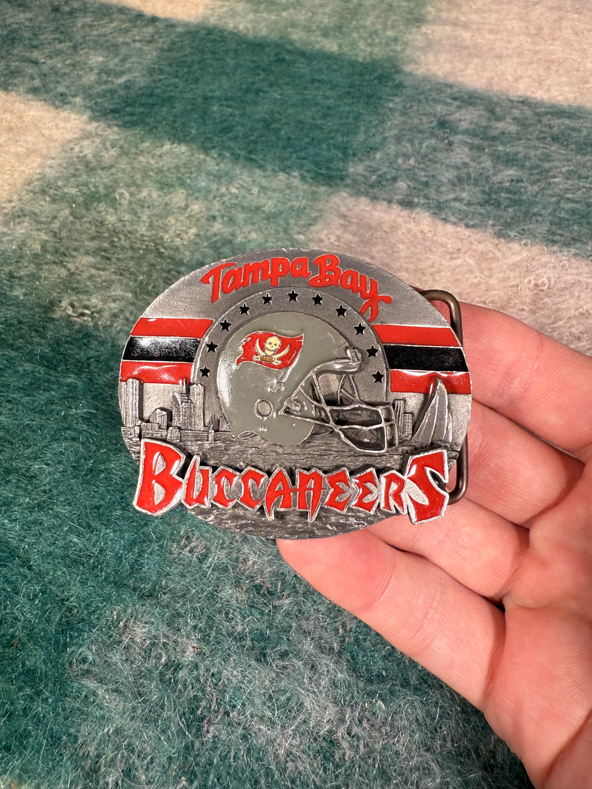 Vintage Tampa Bay Buccaneers Helmet Belt Buckle