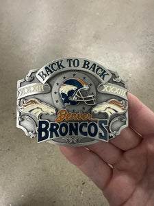 Vintage 1998 Denver Broncos Belt Buckle