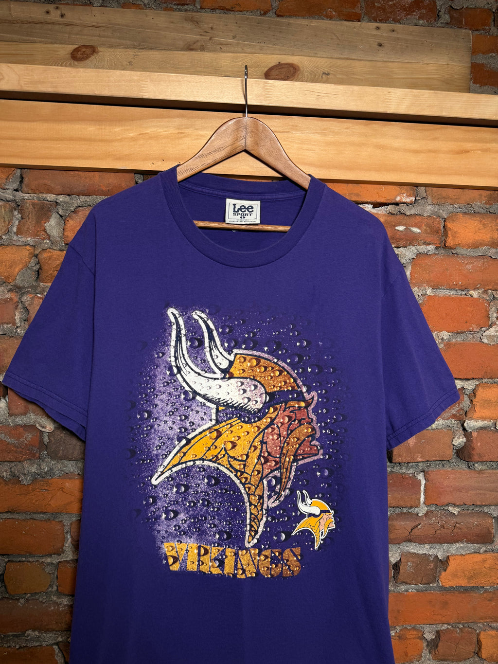 Vintage 90s Minnesota Vikings Water Drop T-Shirt (L)