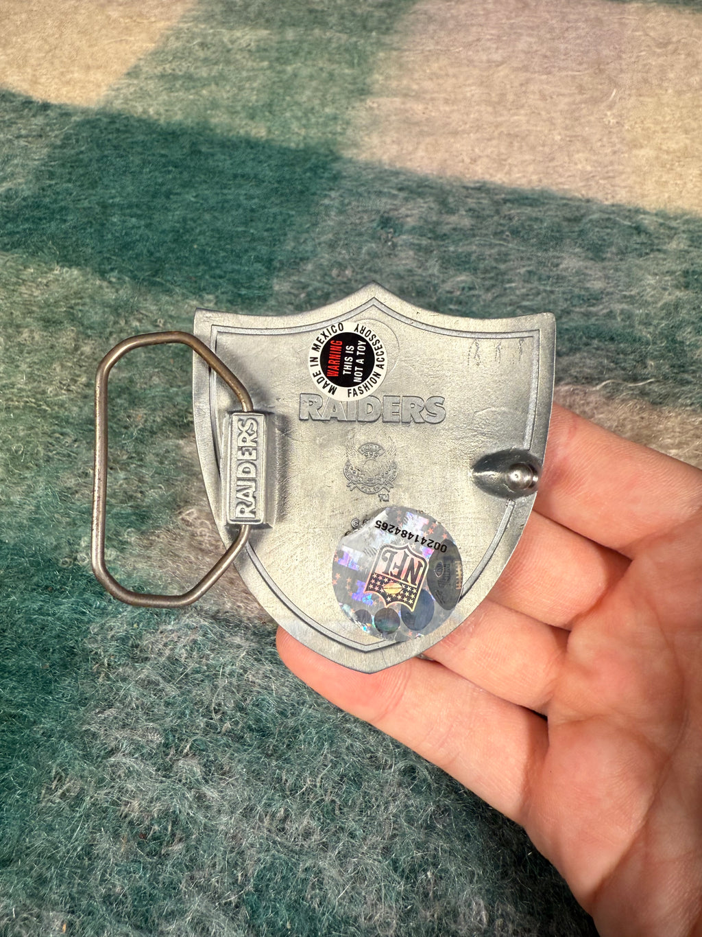 Vintage 2000s Raiders Big Logo Belt Buckle