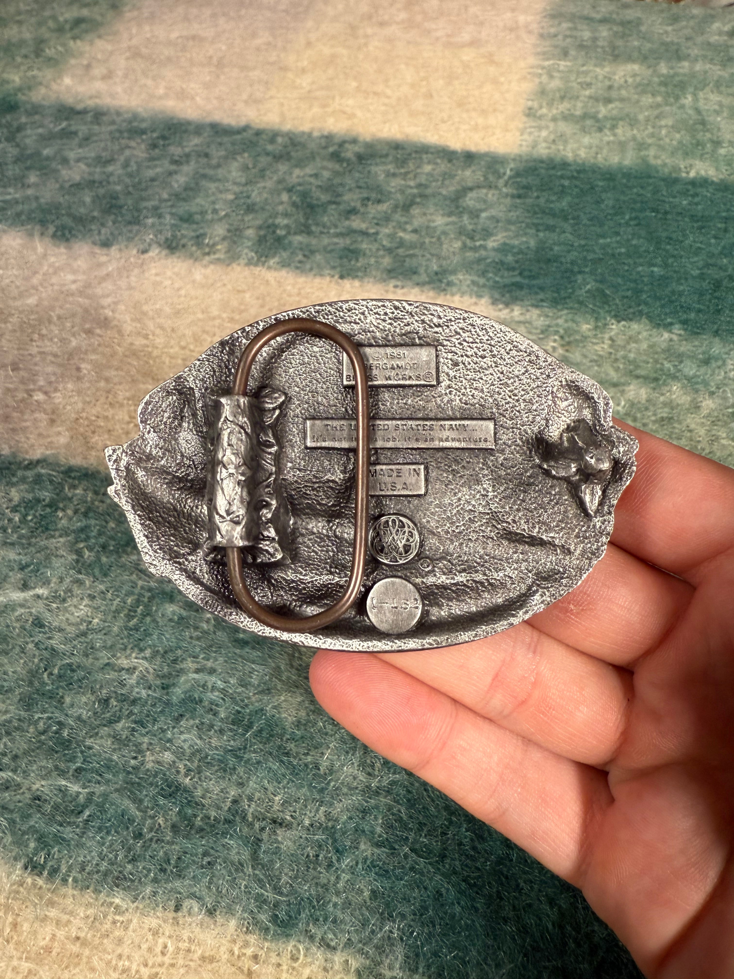 Vintage US Navy Belt Buckle