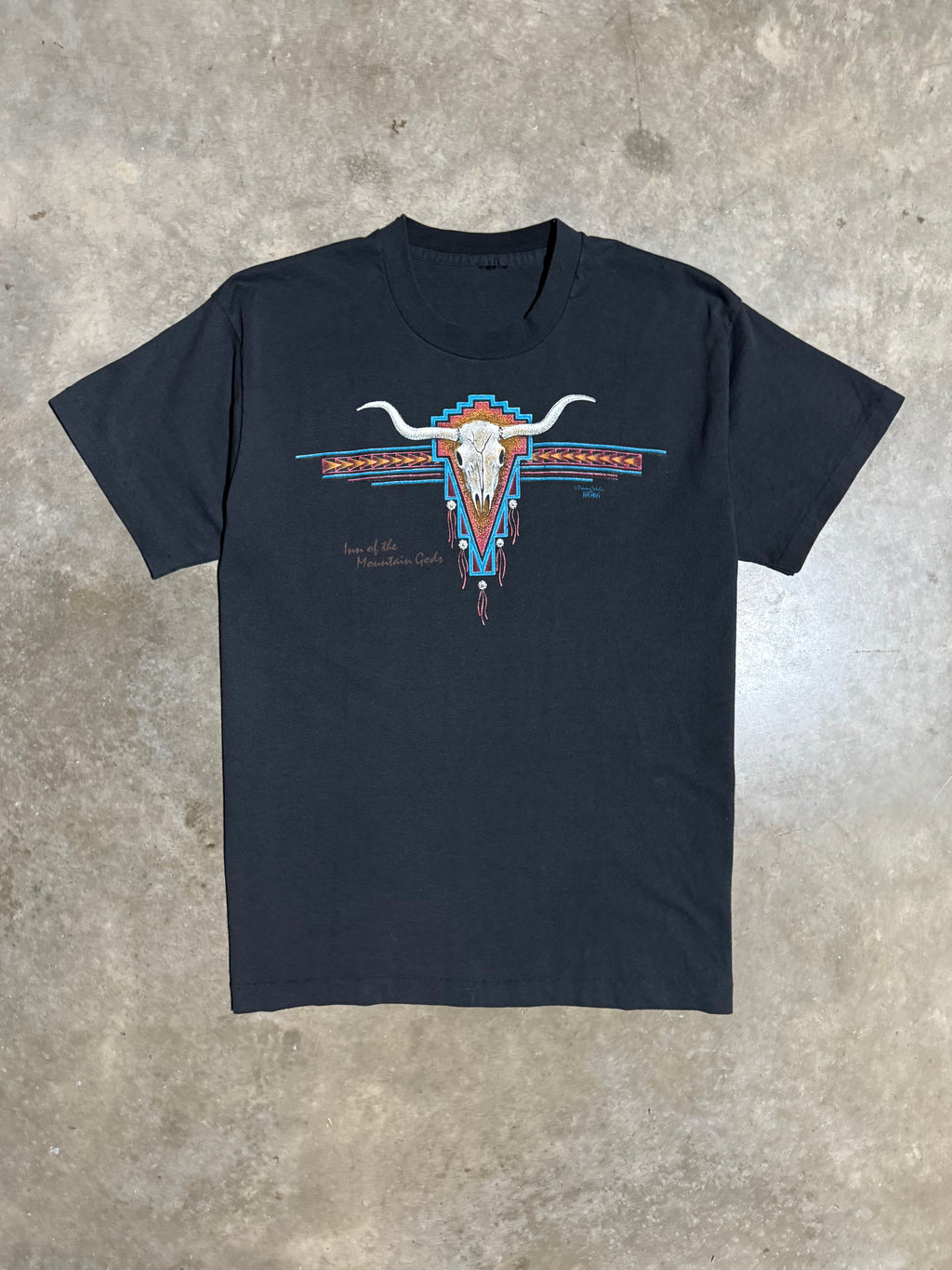 Vintage 90s Longhorn Skull Tee (L)