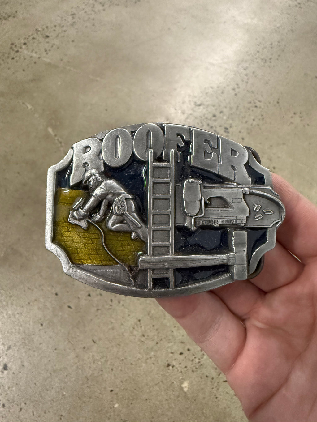 Vintage Roofer Belt Buckle