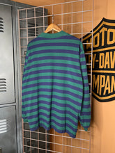 Load image into Gallery viewer, Vintage 80s Striped Mock Neck Shirt (XL)
