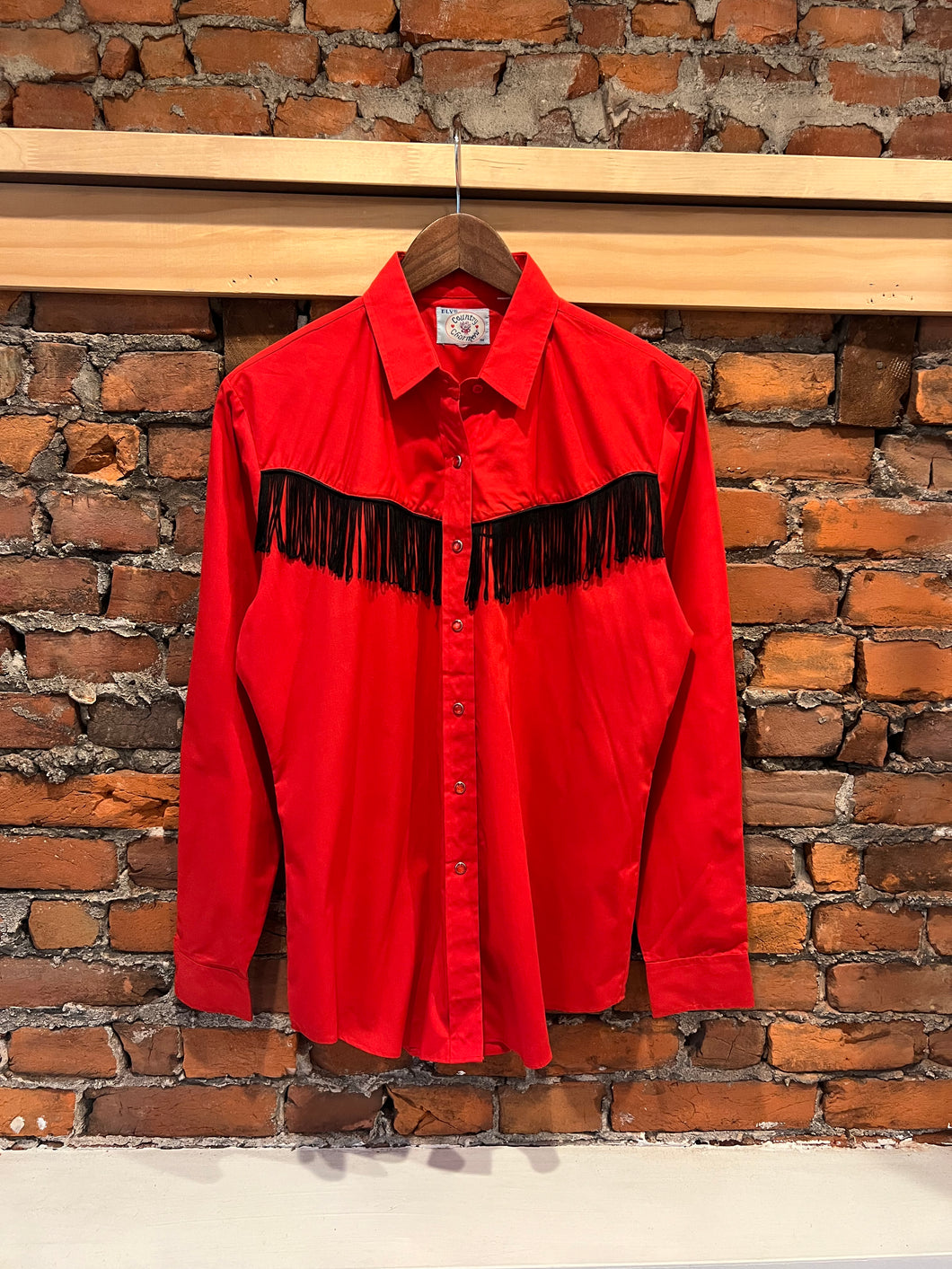 Vintage Red Fringe Western Shirt (WM)