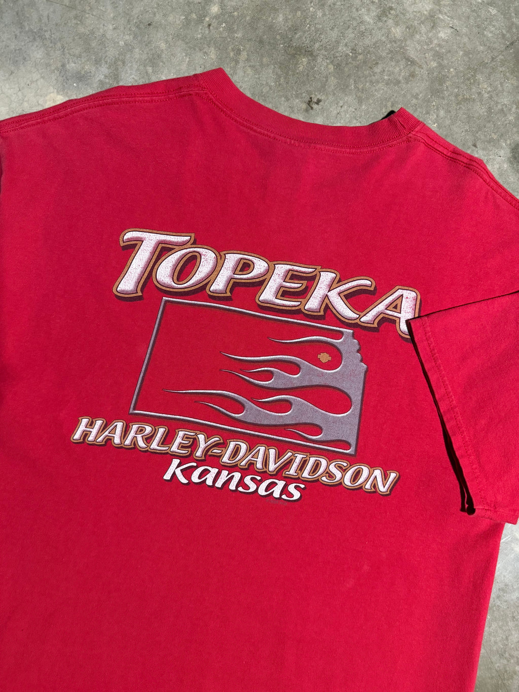 Vintage Harley Davidson Topeka Red Tee (XL)