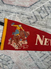 Load image into Gallery viewer, Vintage 50s/60s Let ‘Er Buck Nevada Cowboy Pennant (16.5inch)
