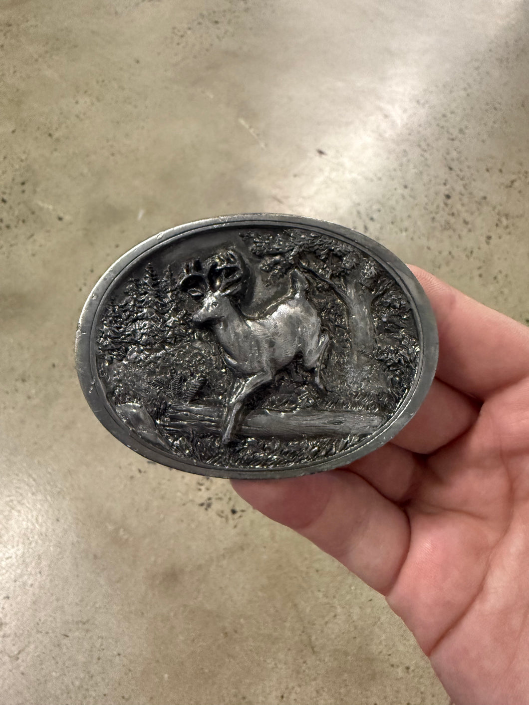 Vintage Jumping Buck Belt Buckle