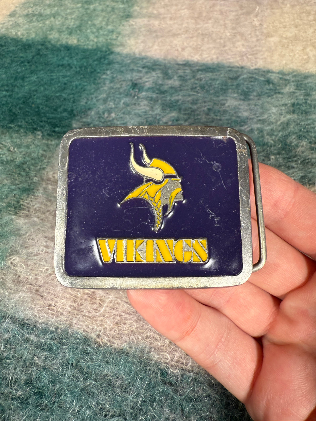Vintage Minnesota Vikings Square Belt Buckle