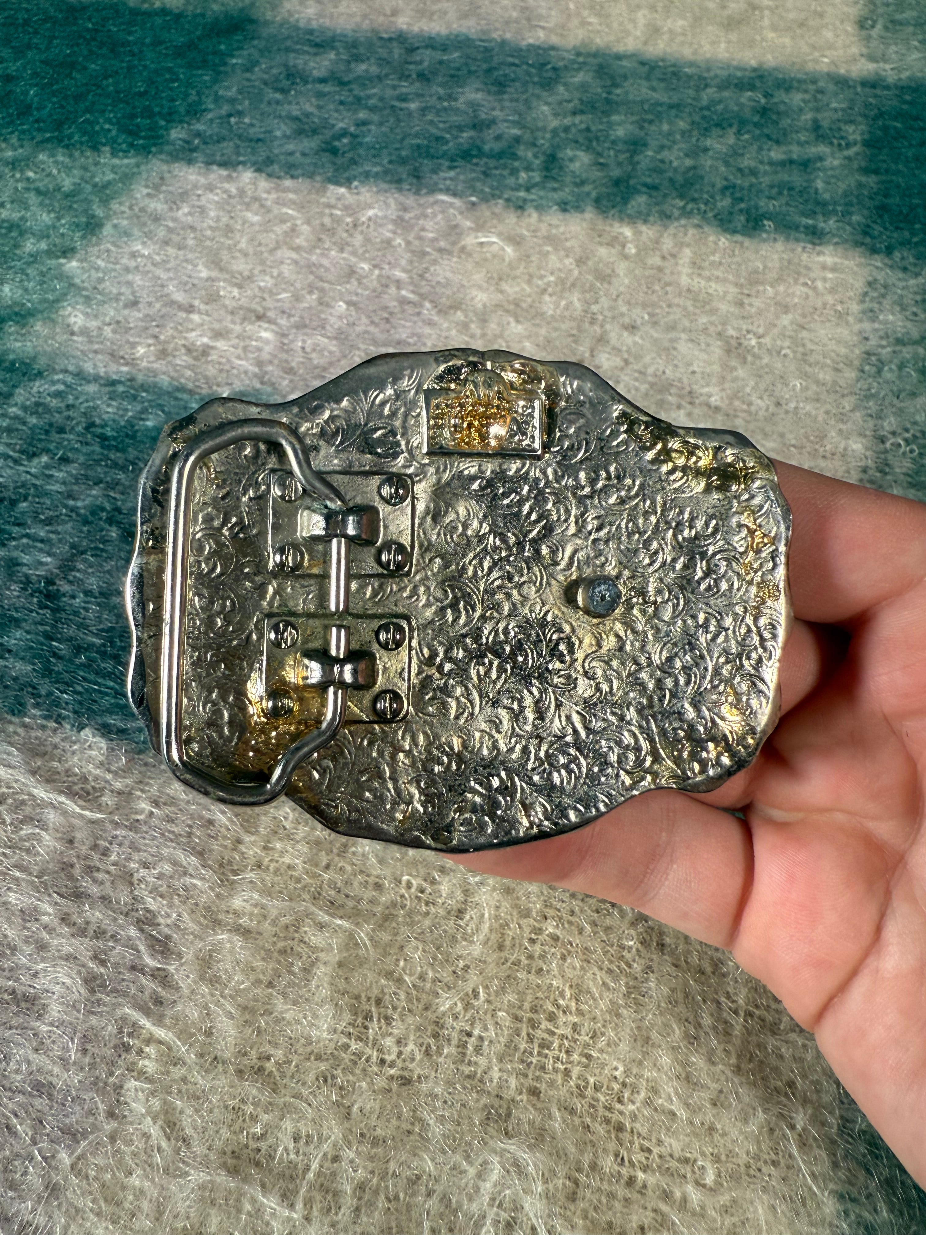Vintage “The Squealer” Tractor Hot Rod Belt Buckle