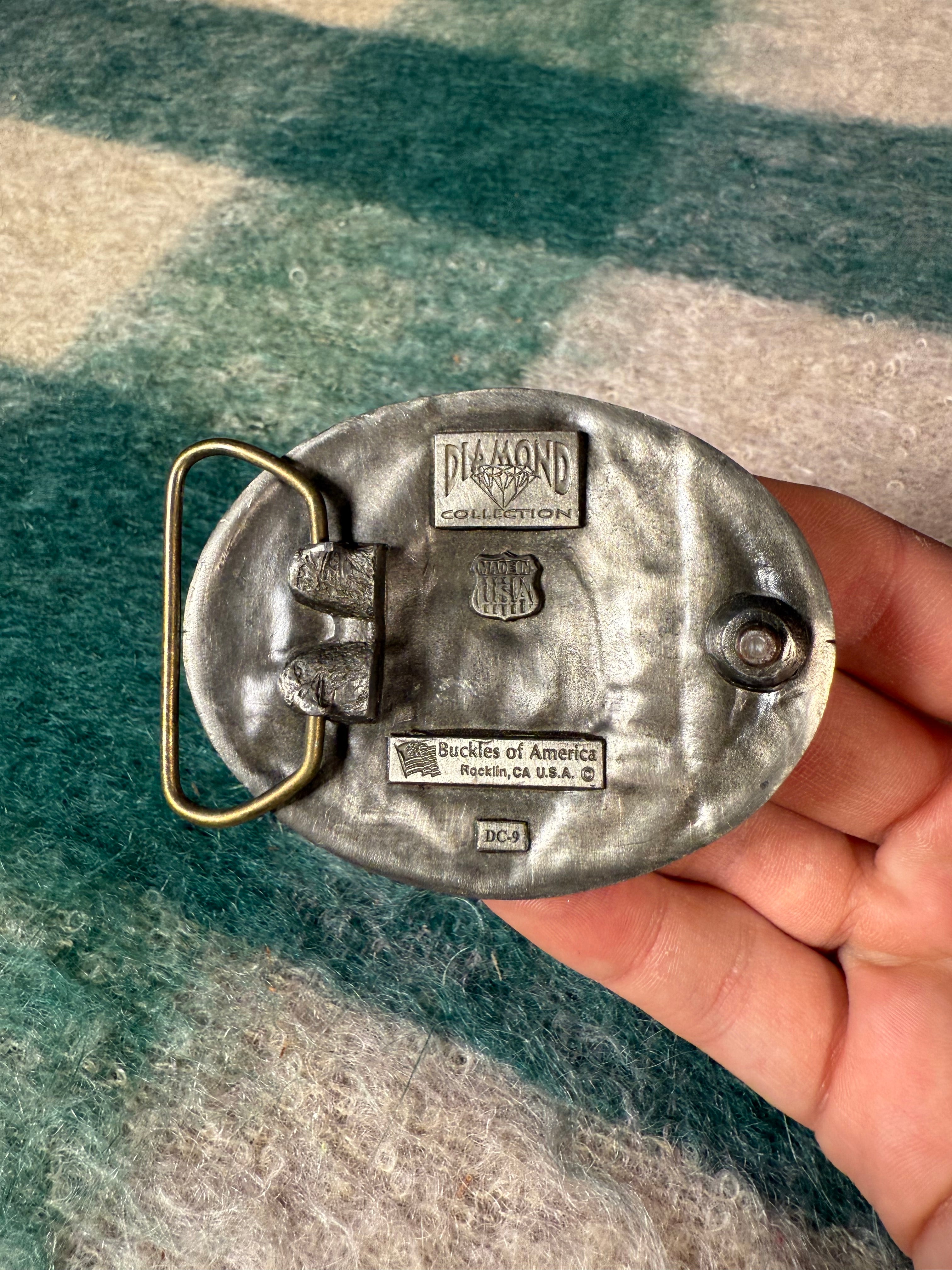 Vintage No Color Wolf Belt Buckle