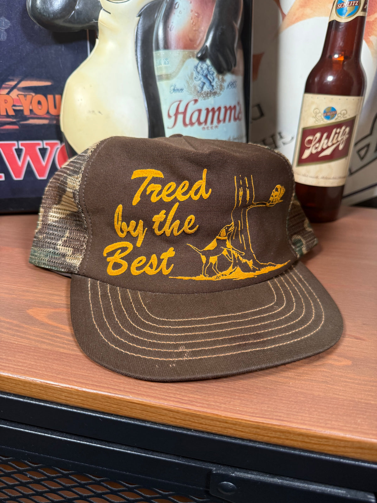Vintage Treed By The Best Hunting Dog Trucker Hat