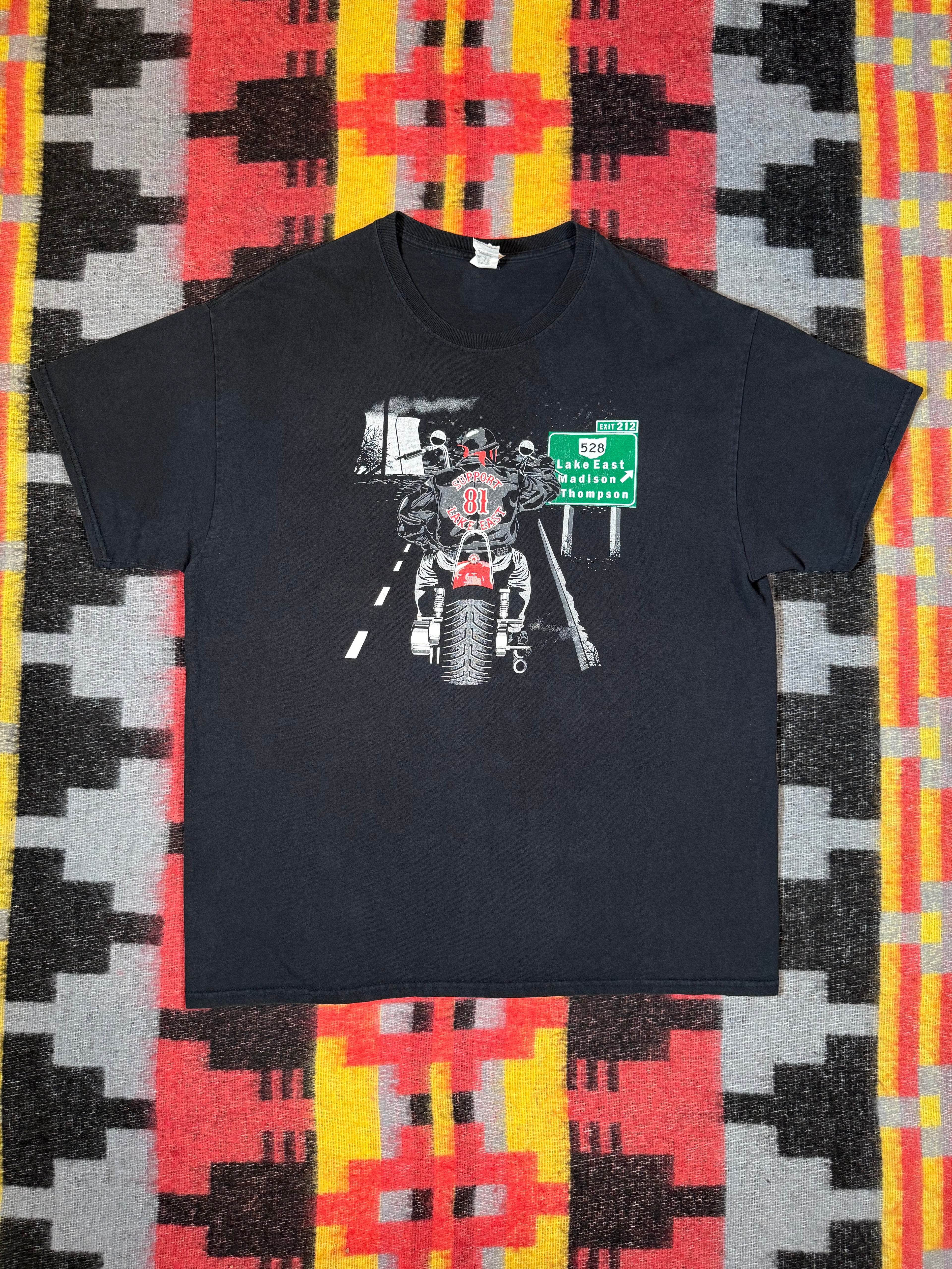 2000s Lake East Biker Club Shirt (XL)
