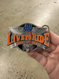 Vintage Live To Ride #1 Belt Buckle