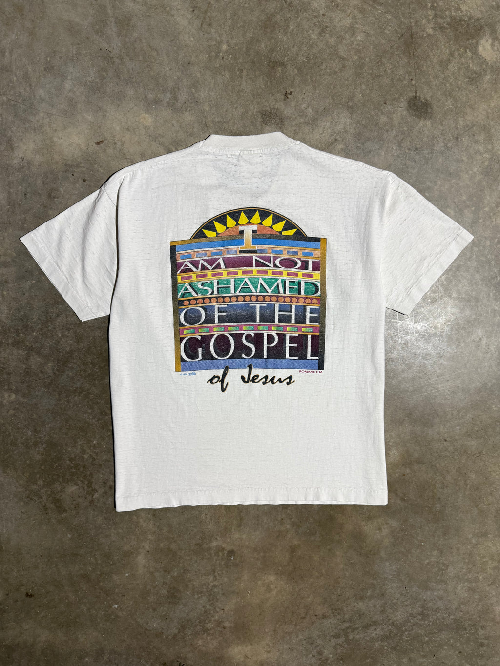 Vintage 1996 Not Ashamed Jesus T-Shirt (L)