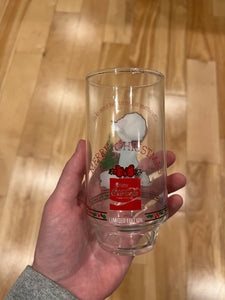 Lot of 2 Vintage 70s Coca Cola Christmas Glasses