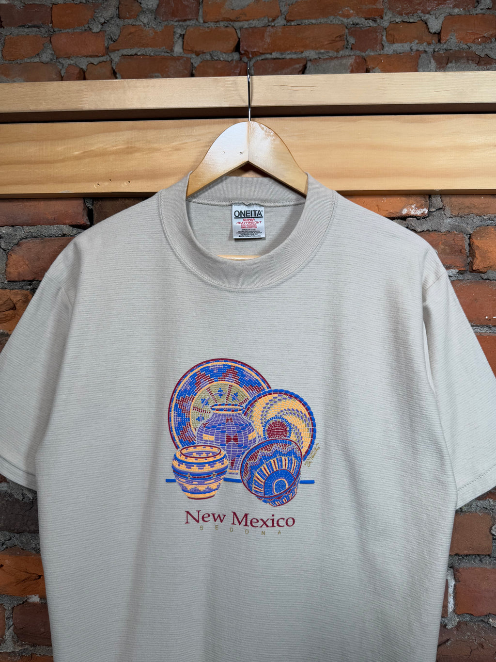 Vintage 90s New Mexico Textured T-Shirt (L)