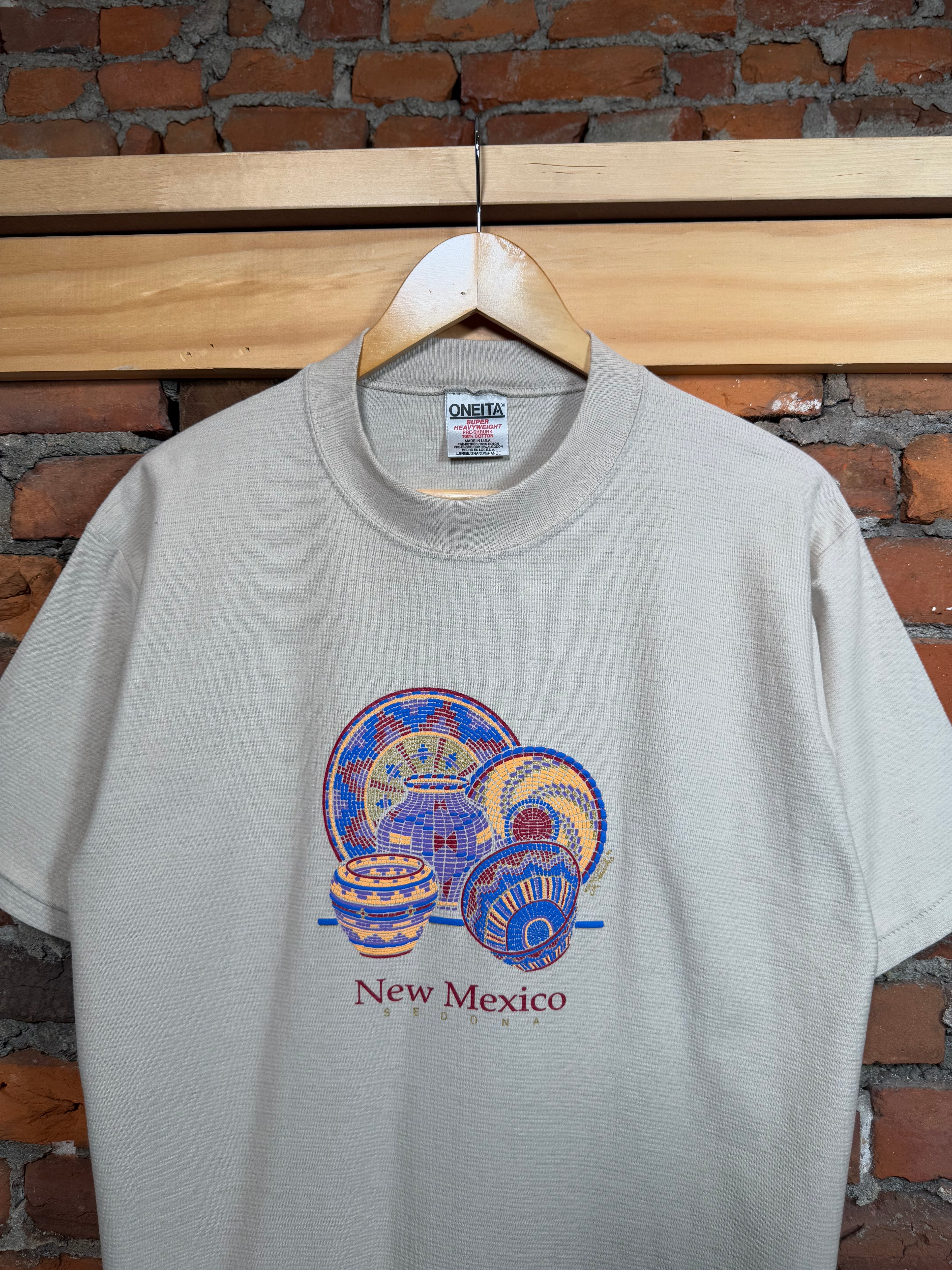 Vintage 90s New Mexico Textured T-Shirt (L)