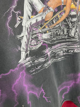 Load image into Gallery viewer, Vintage 90s Lightning Bolt All Over Print Biker Tee (XXL)
