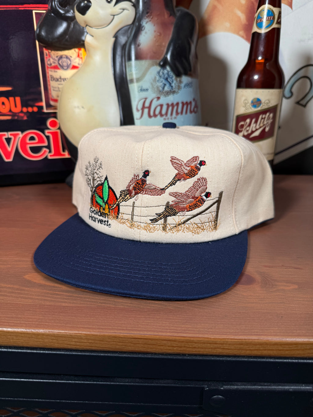 Vintage Golden Harvest Pheasant Two Tone Snapback