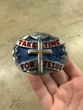 Load image into Gallery viewer, Vintage Take Time For Jesus Belt Buckle
