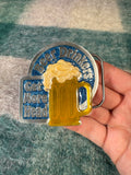 Vintage Beer Drinkers Get More Head Belt Buckle
