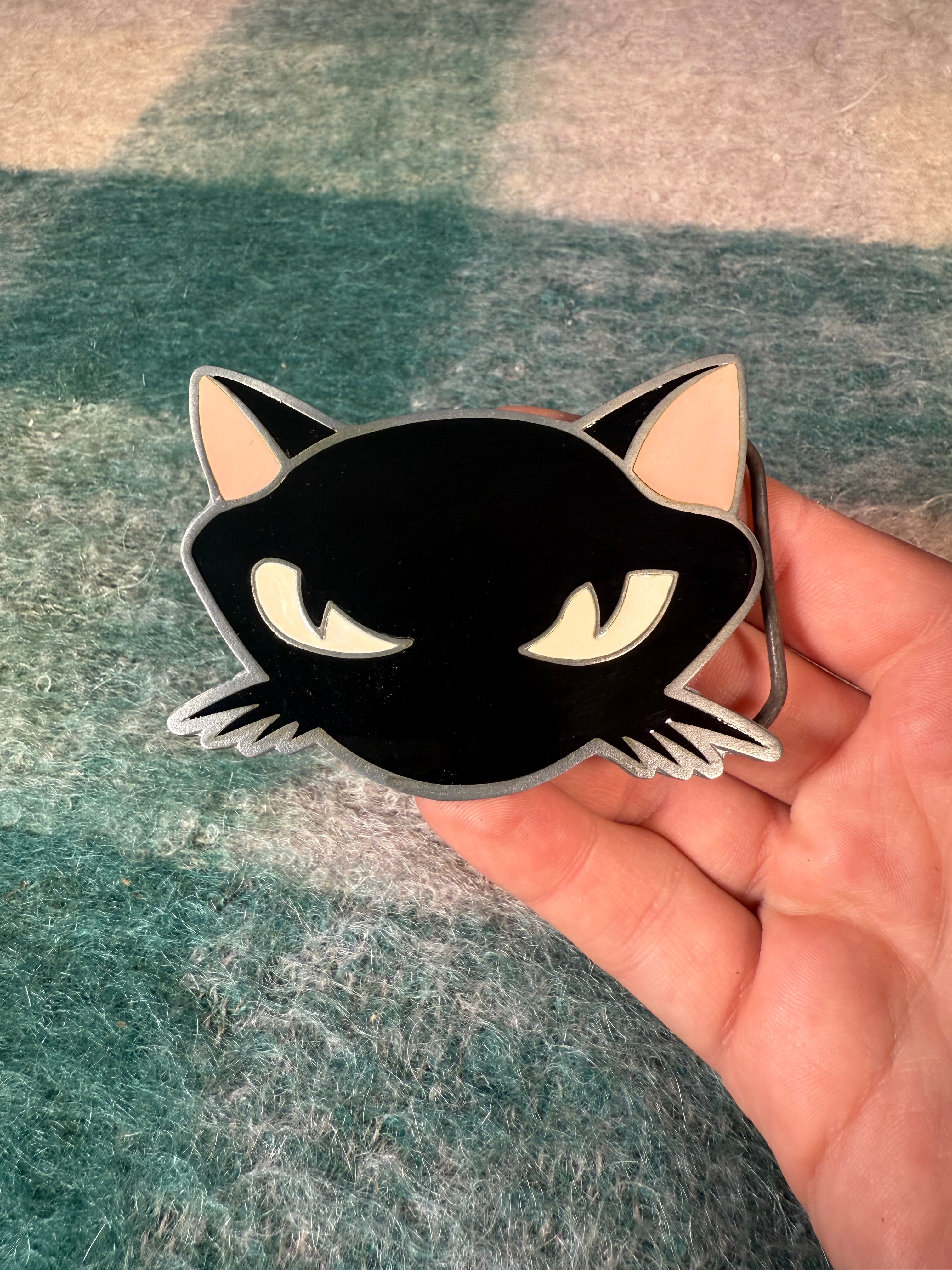 Vintage 2003 Cat Belt Buckle