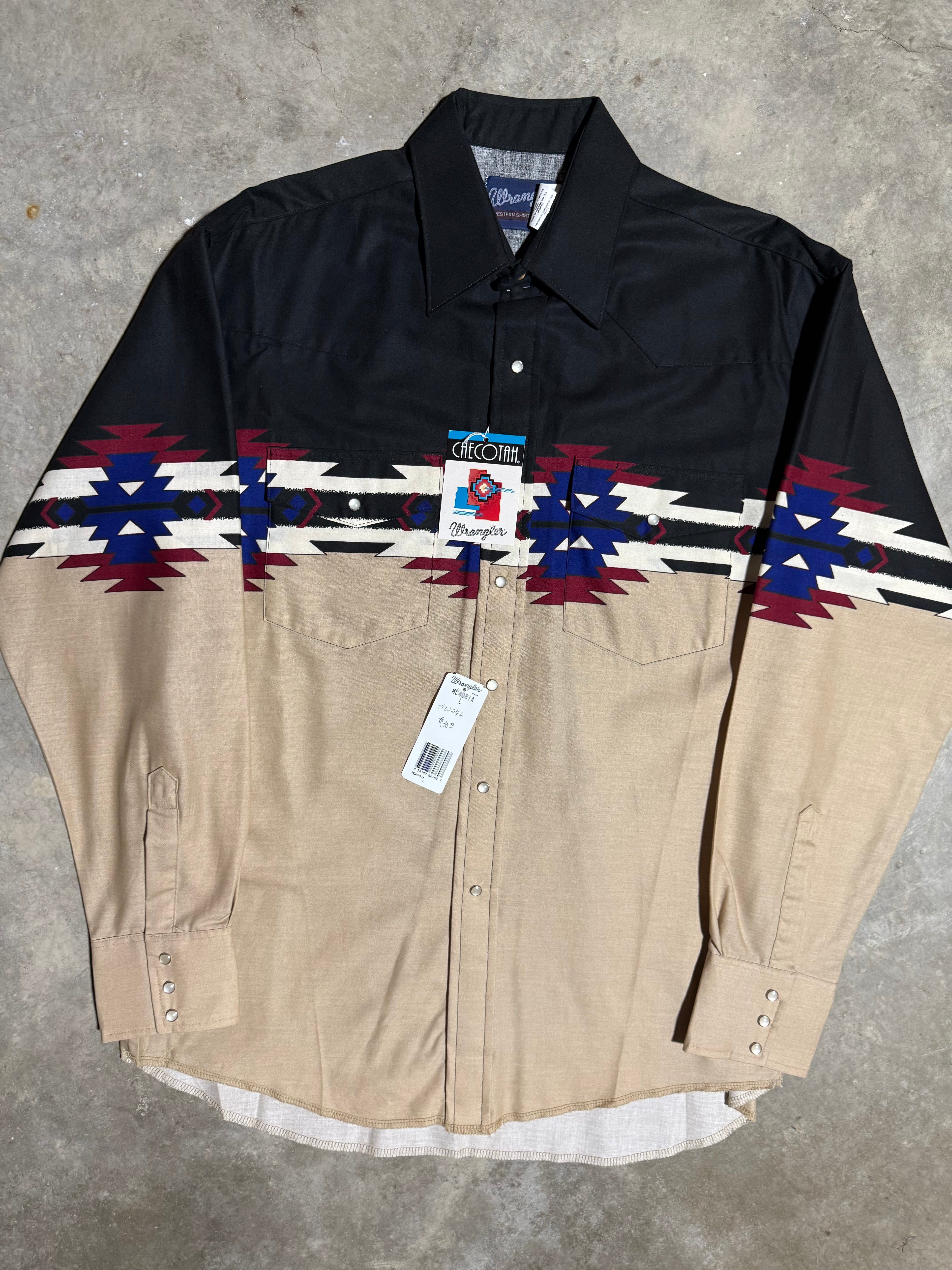 Vintage Wrangler Chcotah Pearl Snap Shirt (L)