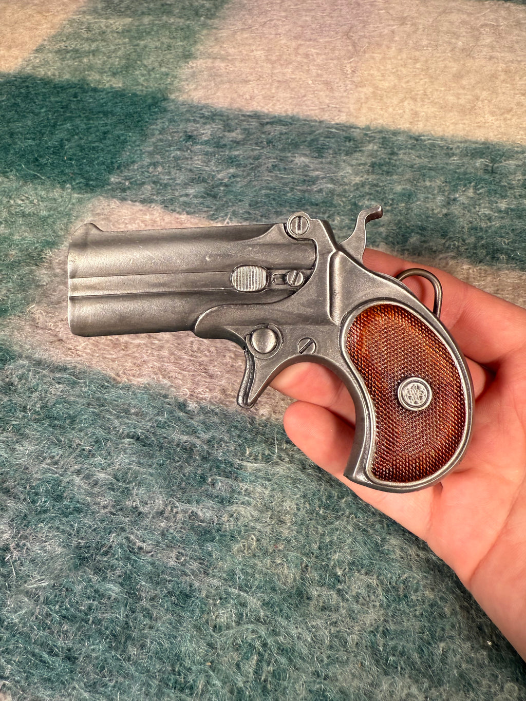 Vintage Brown Pistol Belt Buckle