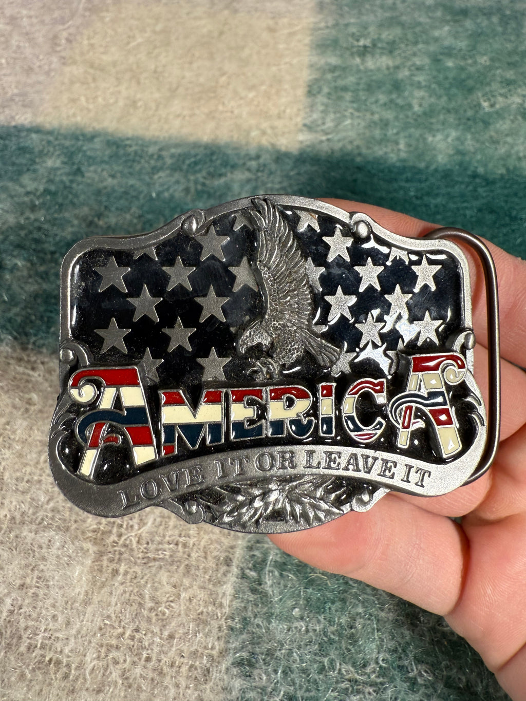 Vintage America Love It Or Leave It Belt Buckle