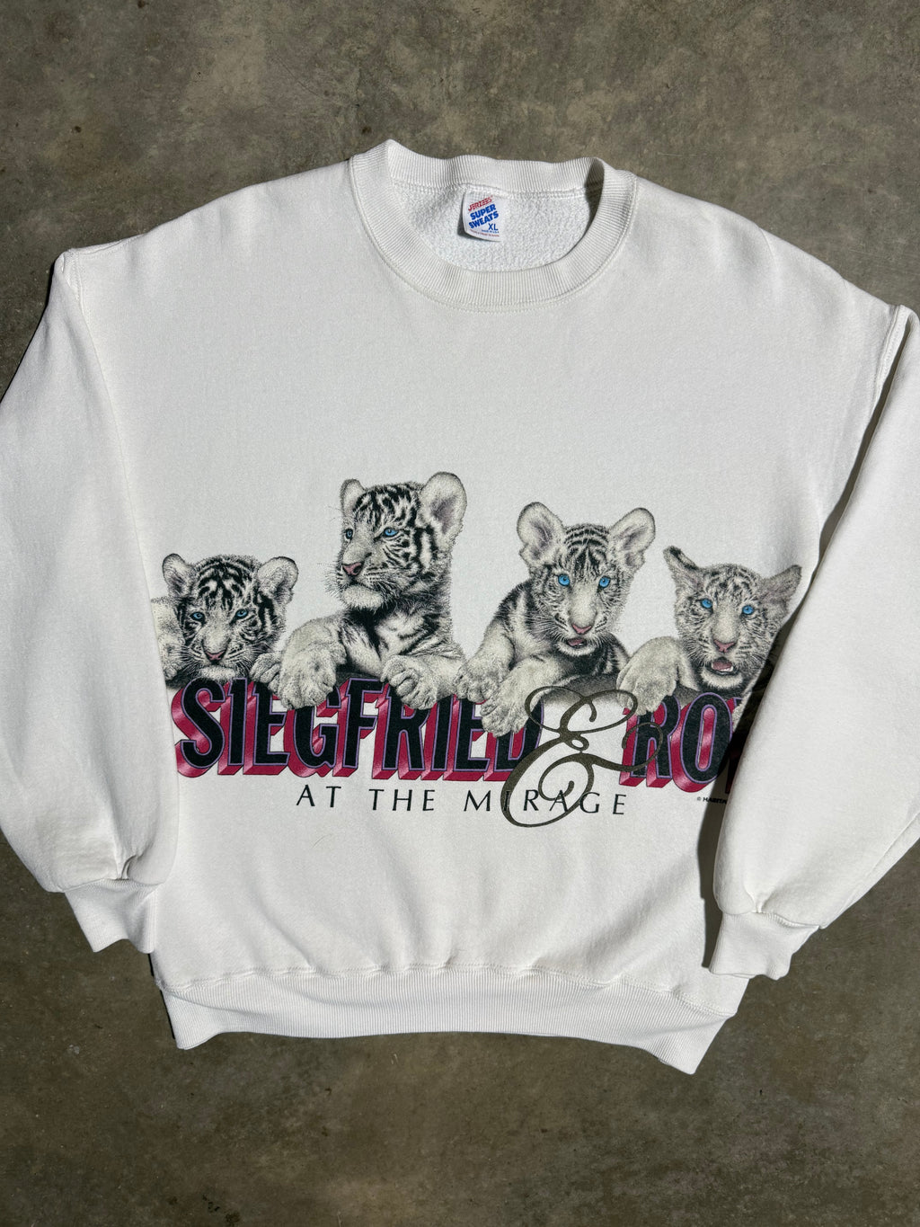Vintage Siegfried and Roy Double Sided Tiger Crewneck (XL)