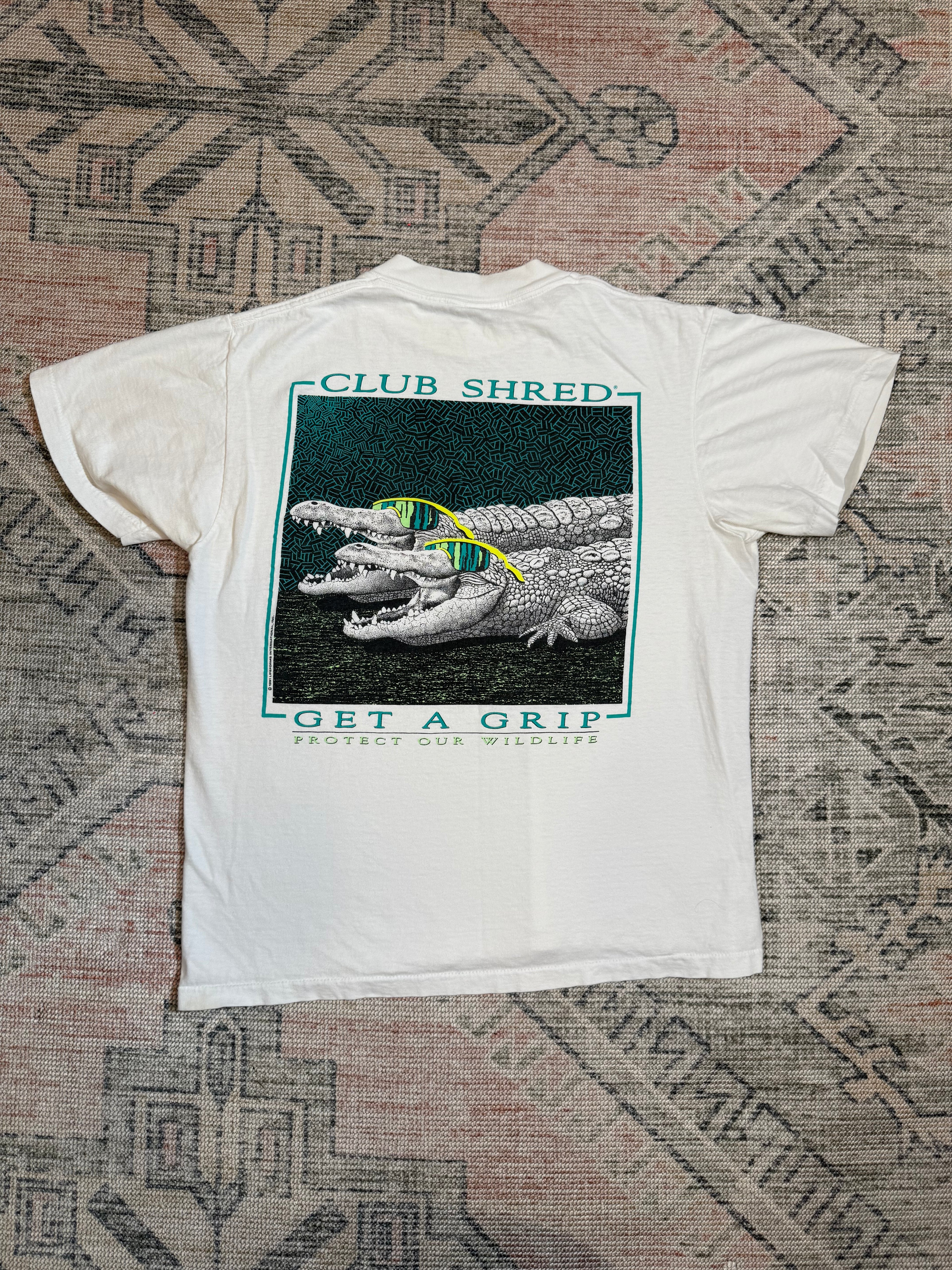Vintage 1991 Club Shred Get A Grip Alligator Shirt (S)