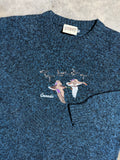 Vintage Canadian Geese Embroidered Knit Sweater (M)