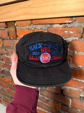 Load image into Gallery viewer, Vintage 1988-89 Detroit Pistons Back to Back Champs SnapBack Hat
