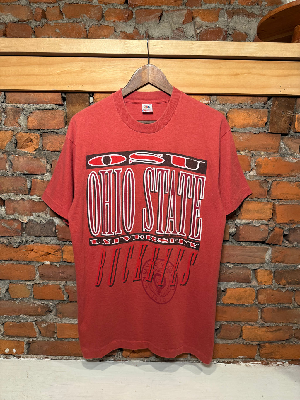 Vintage Early 90s Red Ohio State Tee (M/L)