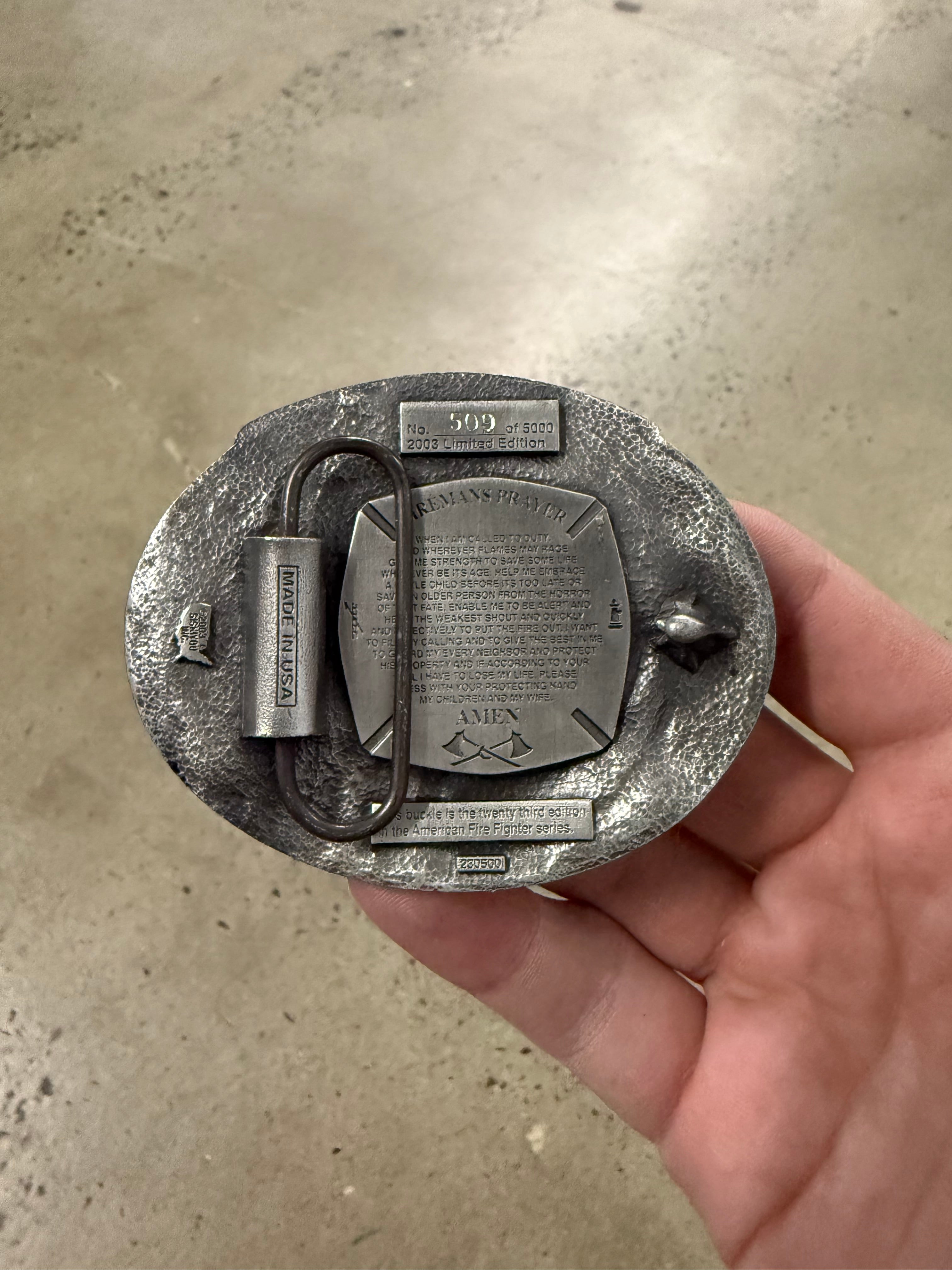 Vintage 2004 Firefighter Fire Belt Buckle