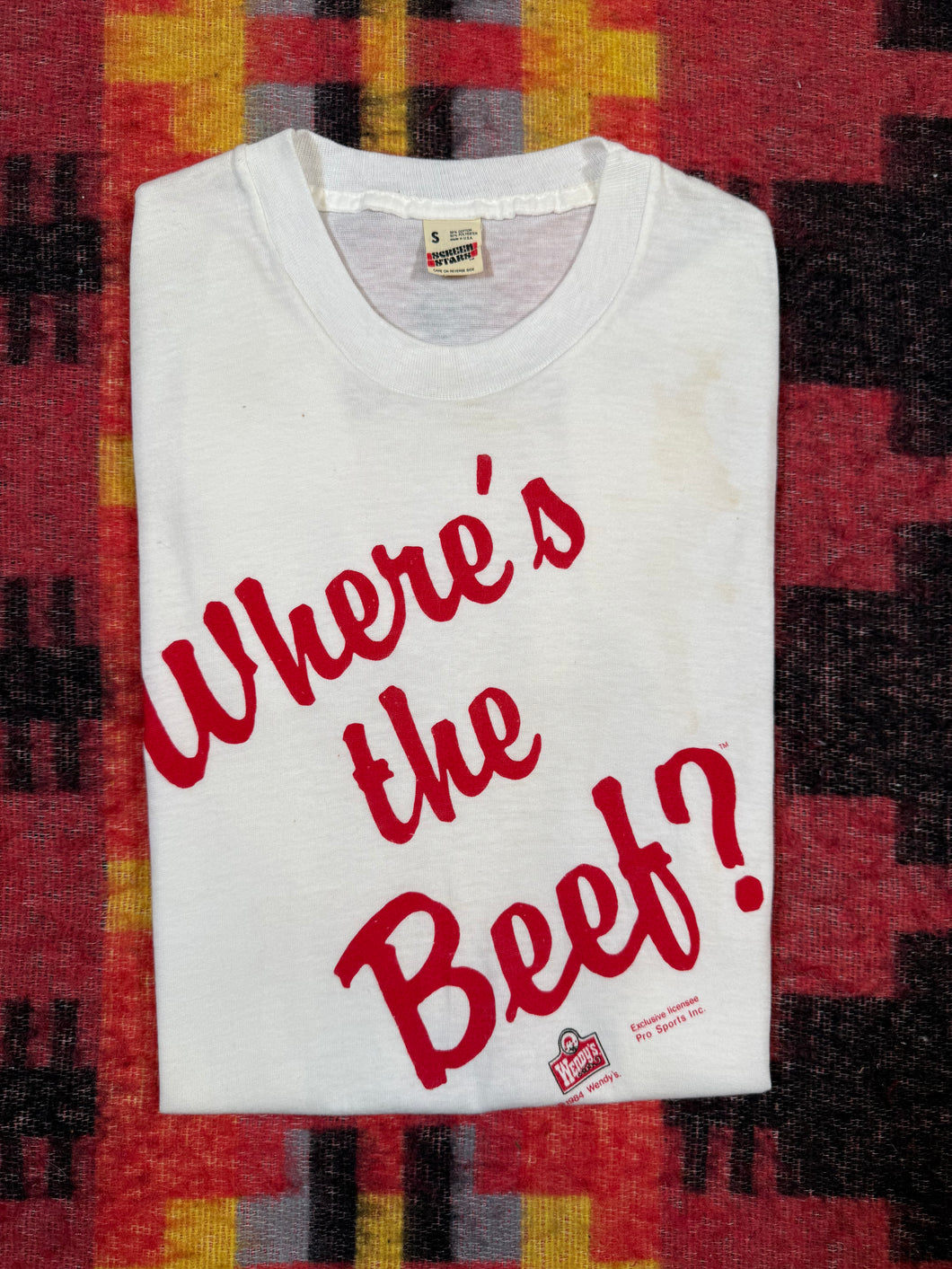 Vintage 1984 Where’s The Beef Wendy’s Tee (WS)
