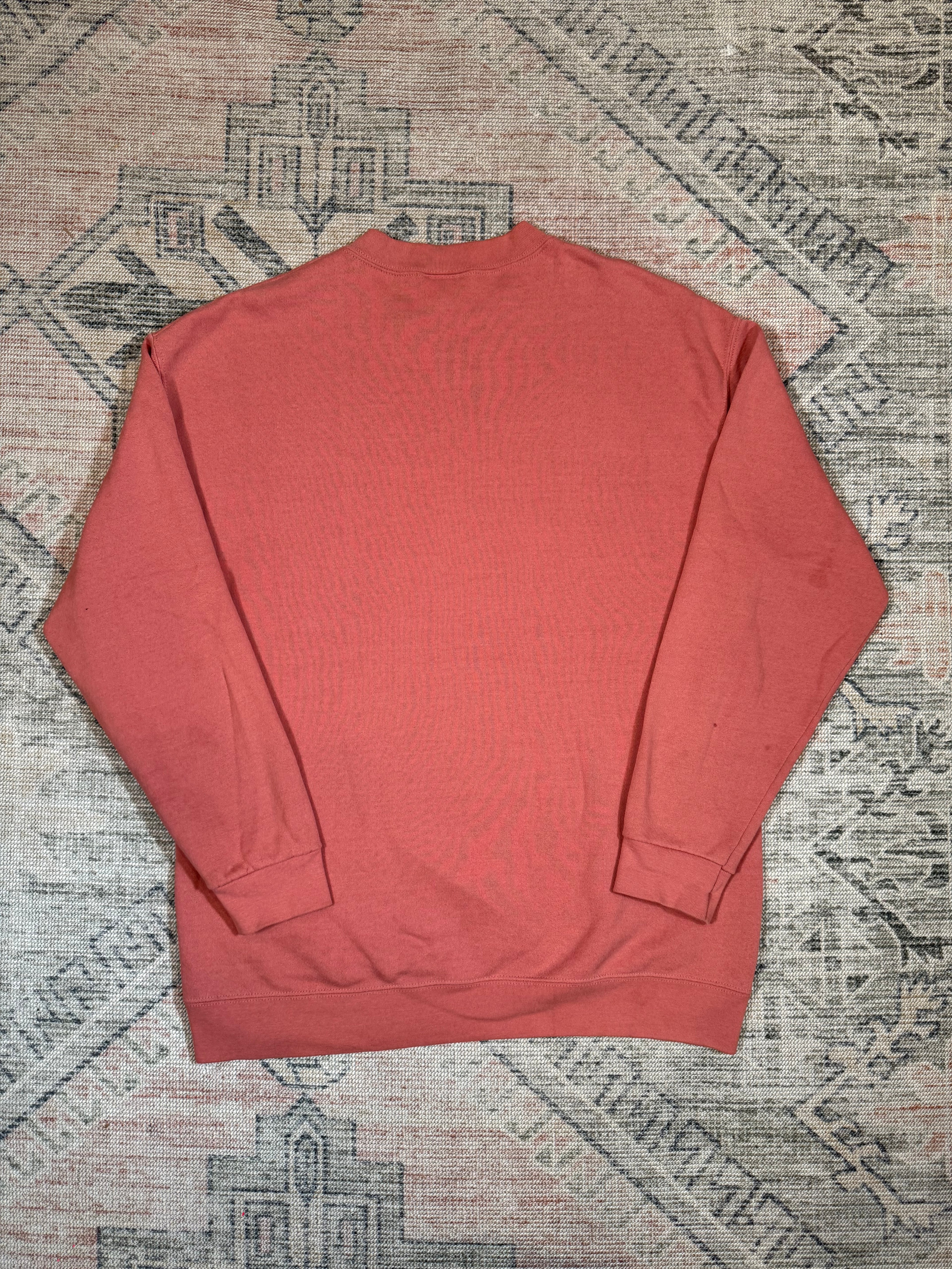Vintage 90s Pink Pittsburgh Embroidered Crewneck (L)