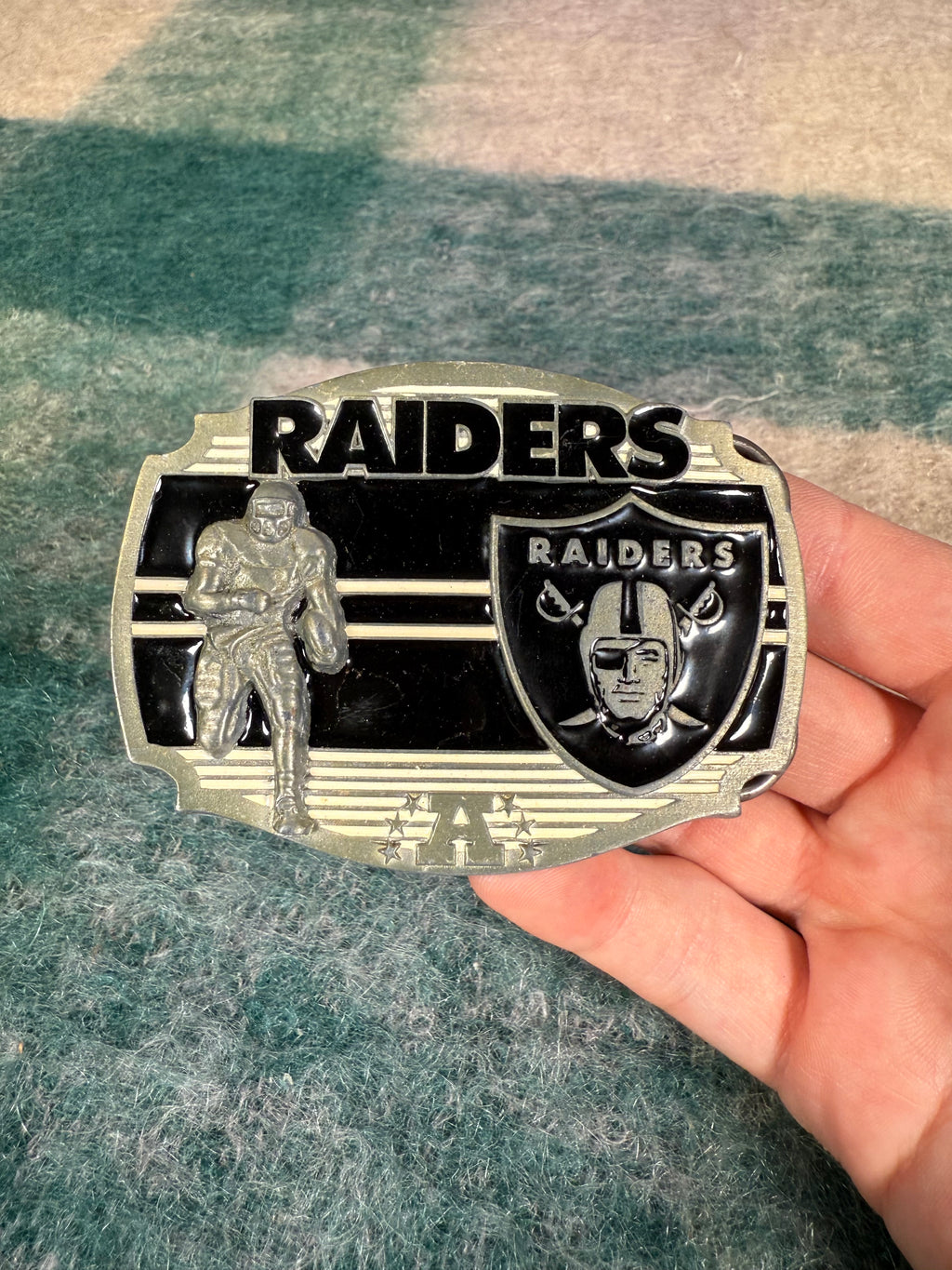 2000s Raiders Football Player Belt Buckle