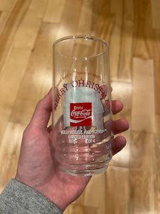 Lot of 2 Vintage Christmas Coca-Cola Glasses