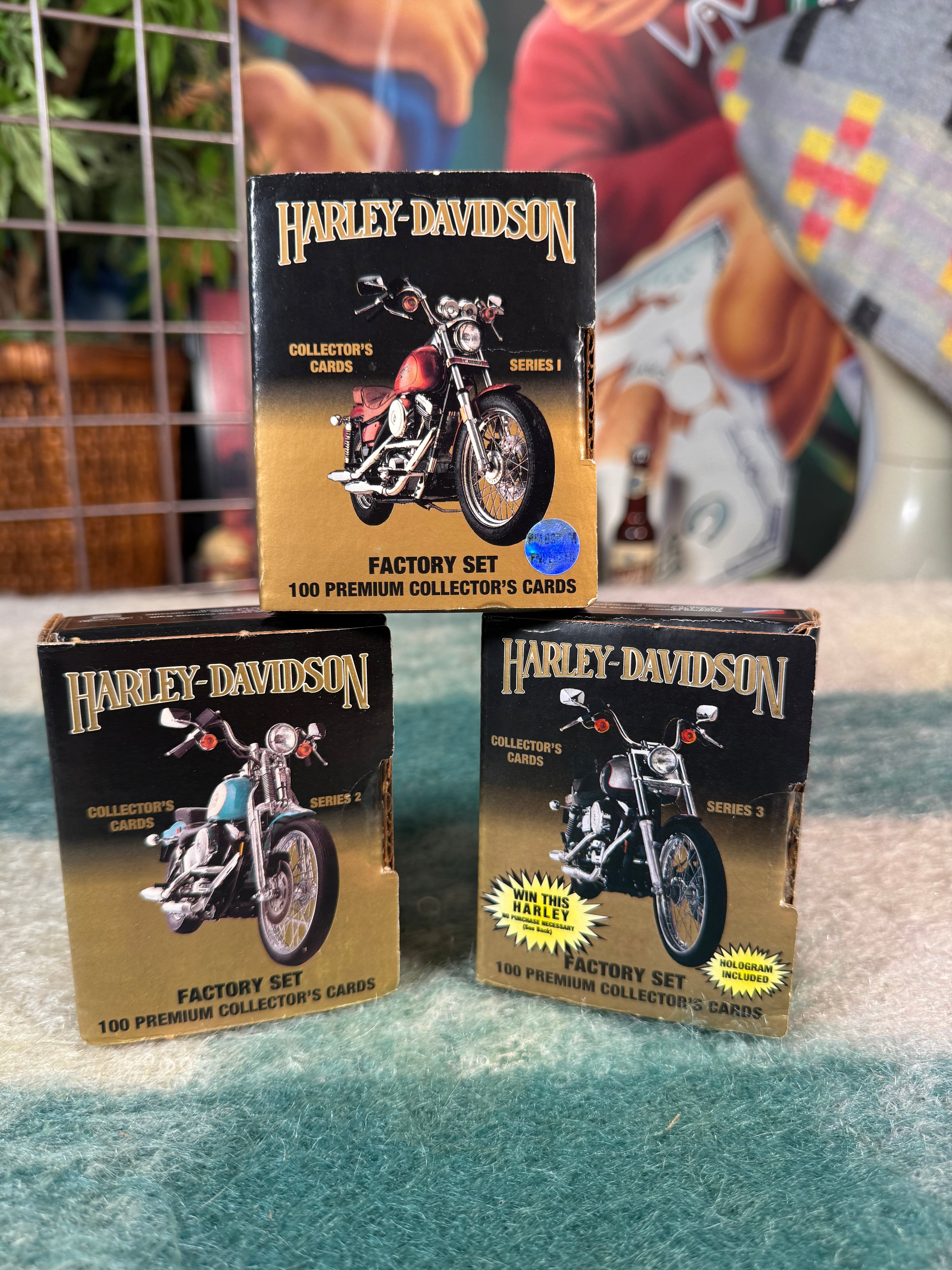 Lot of 3 Vintage Harley Davidson Collectors Cards