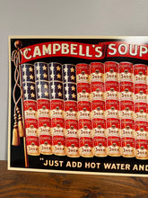 Load image into Gallery viewer, Vintage 1991 Campbells Soup American Flag Metal Sign (16.5x11)
