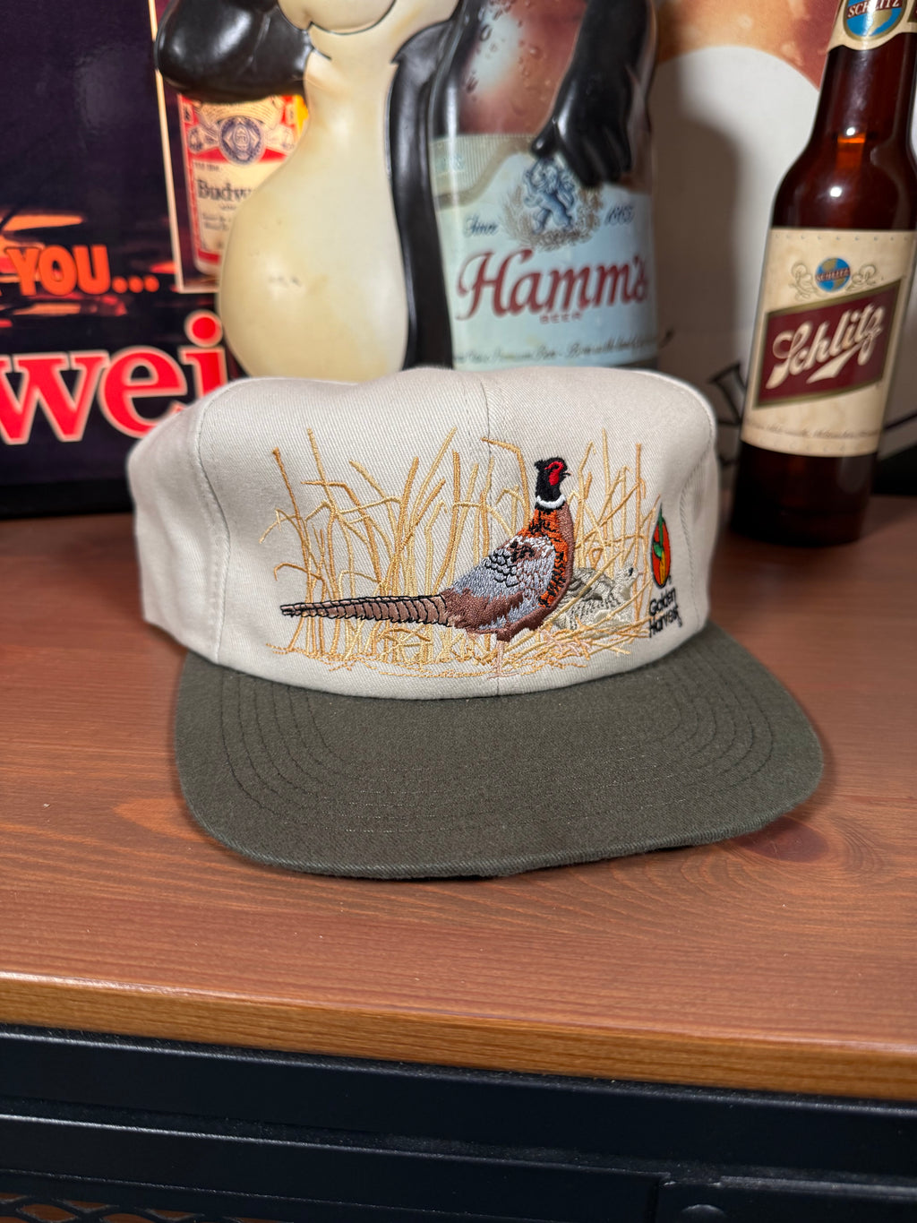 Vintage Distressed Pheasant K Products Snapback Hat
