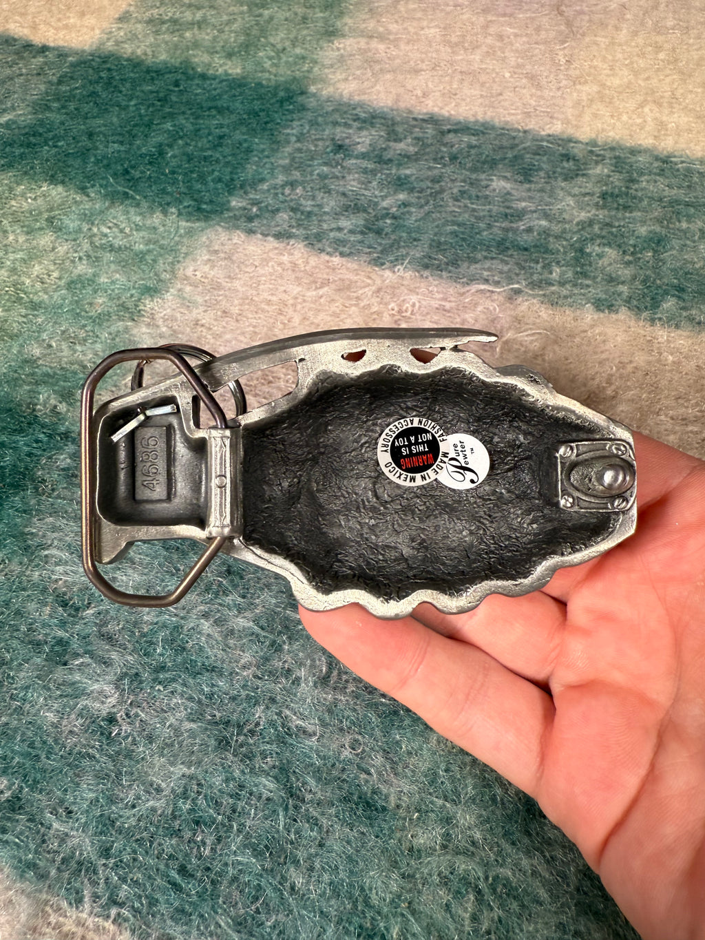 Vintage Grenade Belt Buckle