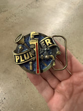 Load image into Gallery viewer, Vintage Plumber Circle Belt Buckle
