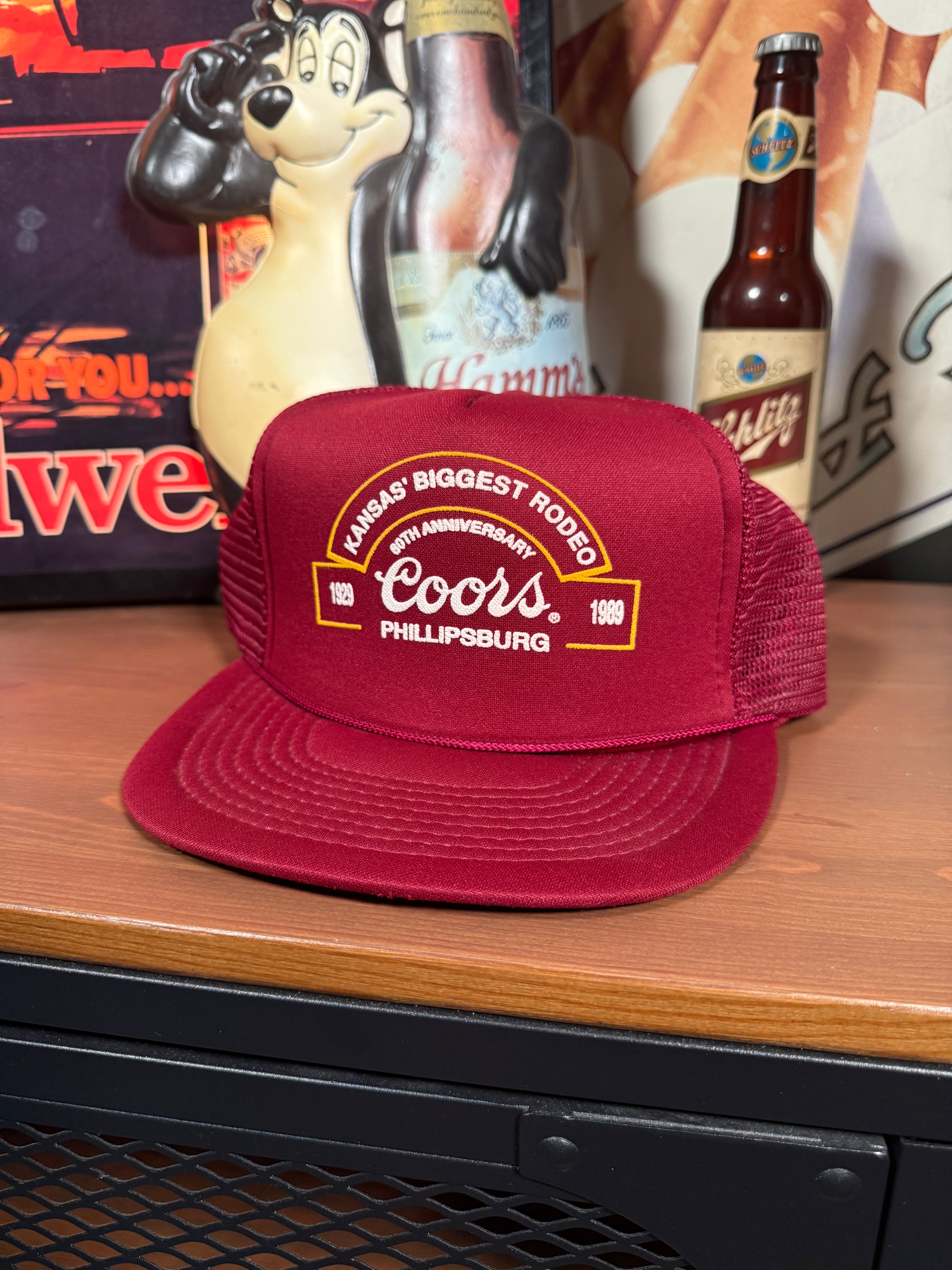Vintage 1989 Coors Rodeo Trucker Hat